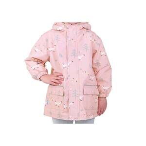 NEW JAN & JUL cozy dry raincoat in pink forest